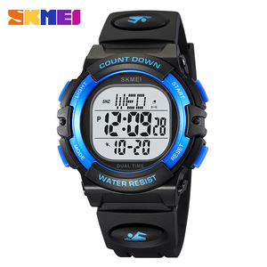 Skmei Men's Sports Digital Watch Military Green Tpu Strap Waterproof Countdown Luminous Dual Time Outdoor Watch - Product Image 5
