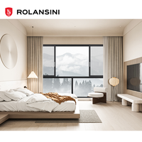 Ventanas Corredizas de Aluminio Insonorizadas Delgadas con Certificación AS2047 de Rolansini, Ventana Corrediza de Vidrio Templado con Doble Acristalamiento