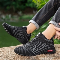 Sepatu Olahraga Rajut Jala Unisex Ukuran Besar Pria, Label Pribadi Khusus, Ringan, untuk Jalan Santai Sehari-hari