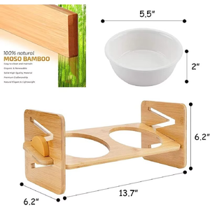 Fábrica Atacado Ajustável Elevada Stand <span class=keywords><strong>Pet</strong></span> Alimentador Com 2 Tigelas De Cerâmica para Gatos e Cães Pequenos - Product Image 4