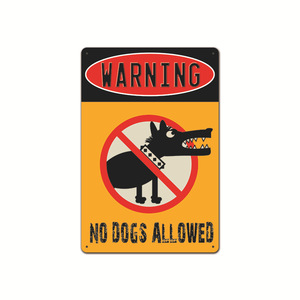 장식 도매 사용자 정의 경고 개 주석 표시 개 장식 보안 금속 레이저 조각 시트 조심 - Product Image 5