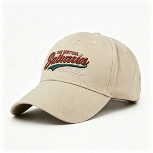 Gorra de Béisbol de Algodón Lavado al por Mayor con Bordado Personalizado Multicolor, Gorra Casual Unisex - Product Image 1