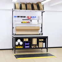 Table d'emballage modulaire personnalisable en acier laminé à froid Detall avec armoire de rangement intégrée pour entrepôt flexible et emballage de moteurs – Garantie 3 ans