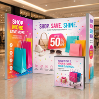 Boîte à lumière en tissu à faible consommation, détachable, personnalisable, à clipser, mobile, avec rétroéclairage LED vif et économe en énergie, pour événements