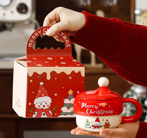 2026 New Christmas <b>Ceramic</b> <b>Mug</b>, Cute Creative Santa Design Coffee Cup with Lid, Wholesale for Holiday - Product Image 6