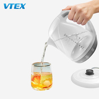 Produits de correction électronique pour les détenus de la prison Bouilloire en plastique 1.8L Fournitures de l'industrie de la justice de la prison Bouilloire électrique transparente