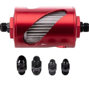 Filtro de Combustible Universal Azul de 76 mm con Adaptador 6AN 8AN 10AN para Gasolina E85 - Product Image 2