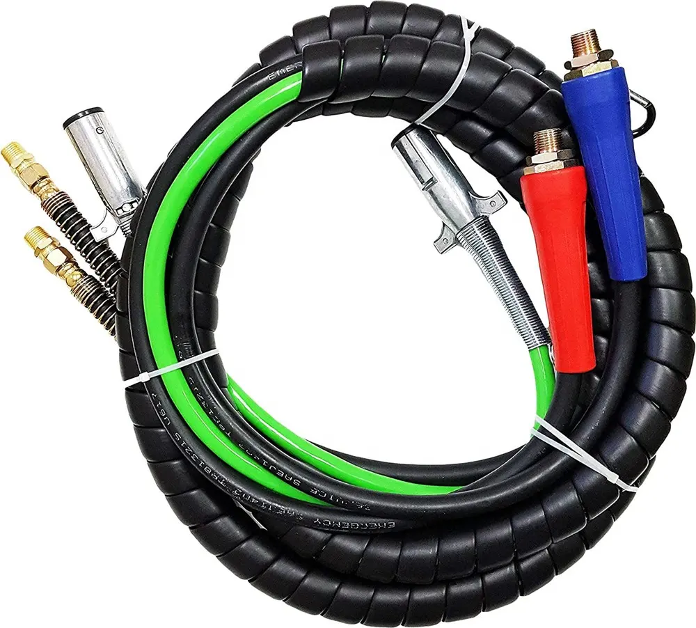 15ft truck air brake hose 3 in 1 abs cable with glad hand