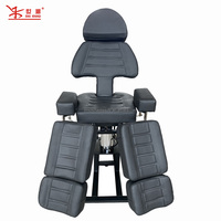 Lit de tatouage rotatif moderne personnalisable, levage hydraulique, cuir PVC PU, mousse de 7,5 cm, pour salon de beauté, studio de tatouage