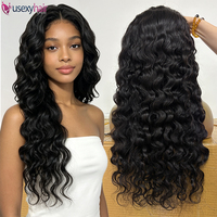 Perruque Wear Go Ocean Wave 6x6 HD Lace Closure sans colle, pré-épilée, nœuds blanchis, densité 180%, cheveux humains ondulés et mouillés, fournisseur
