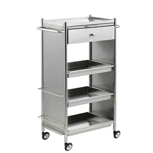 Carrito con Ruedas para Barbería y Salón <span class=keywords><strong>de</strong></span> Belleza, Diseño <span class=keywords><strong>de</strong></span> Lujo, <span class=keywords><strong>Venta</strong></span> Directa <span class=keywords><strong>de</strong></span> Fábrica, Carrito Rodante Multifuncional con Estante <span class=keywords><strong>de</strong></span> Almacenamiento y Vitrina - Product Image 2
