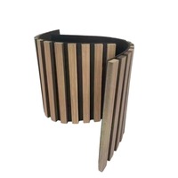 Rouleau flexible moderne 3d Panneau mural acoustique à lattes en bois incurvé Panneau insonorisant insonorisé Akupanel