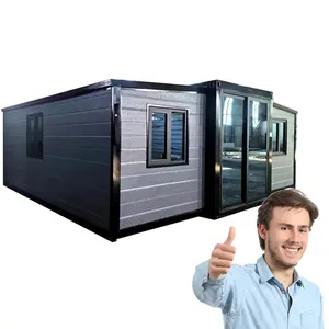 Geprefabriceerd Huis 3 Slaapkamers En Woonkamer Woningen Uitgebreid 20ft Uitbreidbare Container Prefab Mobiel Huis