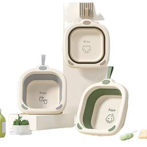 Juego de <span class=keywords><strong>lavabo</strong></span> plegable multifunción, suministros para bebés, productos de diseño de dibujos animados, <span class=keywords><strong>lavabo</strong></span> plegable de plástico para bebés para viajes infantiles - Product Image 1