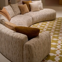 Vente directe usine – Canapé modulaire artistique style crème rétro français, design niche, combinaison en C, canapé enveloppant personnalisable