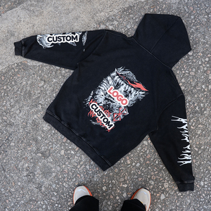 <strong>Berserk</strong> Street Wear Clothing Manufacturers <strong>Hoodie</strong> Heart Pattern Vintage Washed <strong>Hoodie</strong> Streetwear Cotton Sweatshirt Casual Hooded - Product Image 4