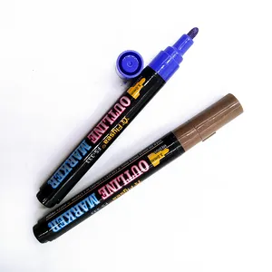 Flysea kalıcı mürekkep 12 renk renkli Set boya kalemi özelleştirilmiş etiket Logo paketi Graffiti işaretleyici