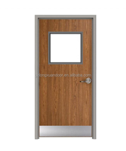Porte Tagliafuoco in <span class=keywords><strong>Vetro</strong></span> a <span class=keywords><strong>Doppia</strong></span> <span class=keywords><strong>Anta</strong></span> Moderne per Scuole, Fabbriche e Centri Commerciali in Legno Massello con Superficie Rifinita - Product Image 6