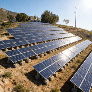 Sistema de Montaje en Suelo Ajustable para Paneles Solares con Estructura de Estacas para Módulos Fotovoltaicos - Product Image 1