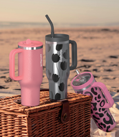 Mug isotherme Hong Ling Sleek 40oz en acier inoxydable – Compatible porte-gobelet de voiture et spécial rentrée scolaire