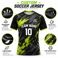 Maillot de football personnalisé, sublimation par brossage, uniforme de football, nom et numéro personnalisés, directement de l'usine, faible MOQ