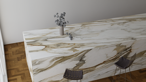 Losa de piedra artificial impresa en 3D de 3200mm x 1600mm, encimeras de tocador de cocina pulidas, diseño contemporáneo - Product Image 5