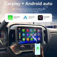 Navigateur GPS à écran tactile ZWNAV de 13,3 pouces pour Chevrolet Silverado 2014-2019, écran LCD, copilote, CarPlay, Android, Plug and Play