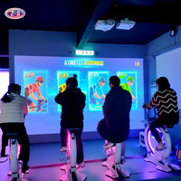 Système de projection interactif de vélo de course AR multijoueur immersif pour le fitness en groupe et en famille