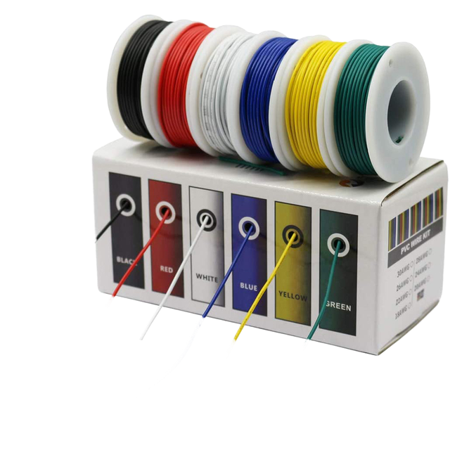 High Flexibility 600V RV Stranded Copper Cable 22WAG 22AWG Silicone Rubber Insulation -60~+200 Heating Electrical Wire