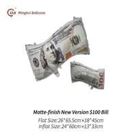 Ballon en aluminium mat à thème monétaire, billet de 100 dollars, Statue de la Liberté, ballon rond avec symbole du dollar, USA, Casino, Remise de diplôme, Anniversaire