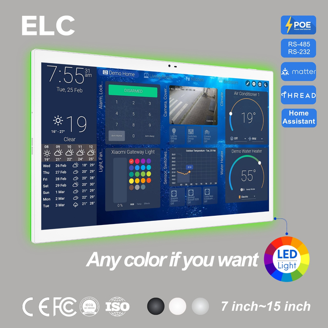 15.6 Inch Android 14 RK3576S Industrial Tablet PC POE Wall Mount Touch Screen HMI Panel With RS485 I/O for Automation System