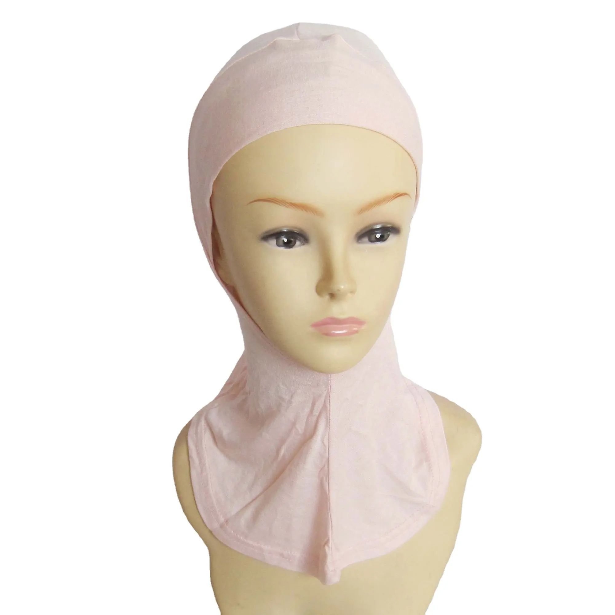 Vente chaude doux plaine coton Jersey couverture complète Ninja intérieur Hijab écharpe sous-écharpe femmes Bonnet chapeaux islamique casquette intérieure