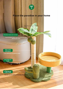 Albero per Gatti Personalizzato all'Ingrosso, Moderno ed Ecologico in Legno, con Tiragraffi, Piattaforma Salto e Nido, Giocattoli Interattivi per Animali Domestici - Product Image 3