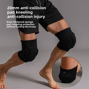 Meilleure vente de genouillères de danse de poteau de compression collantes manchon de soutien de genou en nylon élastique de volley-ball - Product Image 4