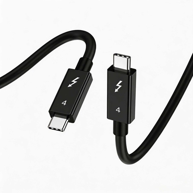 Thunderbolt 4 USB4 Type-C Coaxial Cable 40Gbps Data 8K60Hz Video PD240W Fast Charging Cable