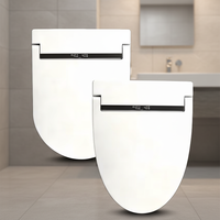 Couvre-siège de toilette chauffant intelligent en plastique durable à télécommande, couvercle de siège de toilette intelligent ultra fin à pulvérisation automatique