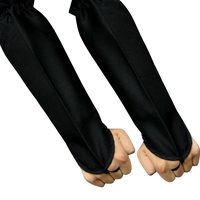 Ensemble uniforme de ninja comprenant un cagoule, un masque, une veste, des manches et un pantalon, 8 oz, poids moyen, 100 % coton
