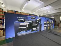 8x10 FT Tension Tissu Trade Show Display Back Wall Pop Up Stand avec impression personnalisée