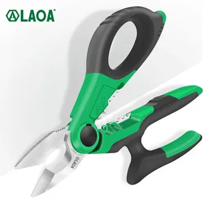 LAOA 7Inch Electrician Scissors 1.5-4mm Wire Stripping Cutting Wire Cutter Terminal Crimping Tools