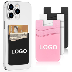 Sản Phẩm Mới Silicone Chủ Thẻ Trở Lại Sticker Cho Điện Thoại Di Động Tùy Chỉnh Thẻ Lưu Trữ Container Dính Chủ Thẻ Điện Thoại Với Logo - Product Image 1