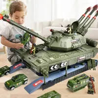 Best boys gift set di giocattoli militari serbatoio elettrico suono e giocattoli di assemblaggio fai-da-te in plastica leggera