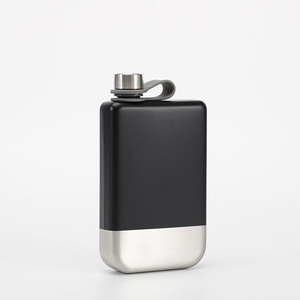 Flacon à liqueur de qualité alimentaire sans BPA, 101-200 ml, carré, en acier inoxydable 304, flacon de poche - Product Image 4