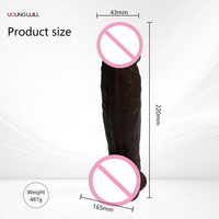 Young Will Brown - Dildo Vibrador Realista Grande para Mujer con Control Remoto, Juguetes Sexuales Femeninos, Dildo Vibrador Grande con Correa