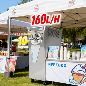 160l/H 10 Programma 'S Italiaanse Ijs Maker Gelato Batch Vriezer Commerciële Amerikaanse Hard Ijs Machine Te Koop - Product Image 2