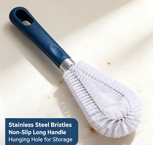 Baby Bottle Cleaning <b>Brush</b> Short Handle PP Bristles Handheld <b>Scrub</b> <b>Brush</b> for Household Cleaning - Product Image 2