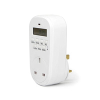 ManHua 16A 230VAC 168 Jam Saklar Timer Digital Mini Elektronik TG-44E 20 hidup 20 mati Soket Isi Ulang Baterai