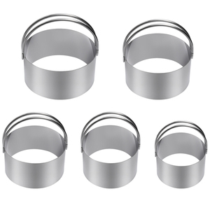 Bộ khuôn làm bánh bằng thép không gỉ bán chạy nhất 5 chiếc hình tròn, khuôn bánh quy, khuôn bánh ngọt - Product Image 2