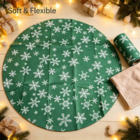 Tapis de Noël en gros d'usine, rouge et vert, décorations d'arbre de Noël, cadeaux de Noël, intérieur, imperméable, 100% polypropylène PVC