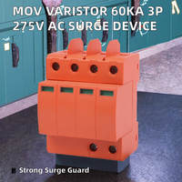 Parafoudre industriel MOV de type T2 60kA 3P NPE 220V AC pour protection contre la foudre