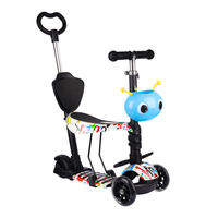 Vente en gros Scooter d'équilibre personnalisé avec main de poussée Scooter pour enfants Design 3 roues haute qualité avec panier